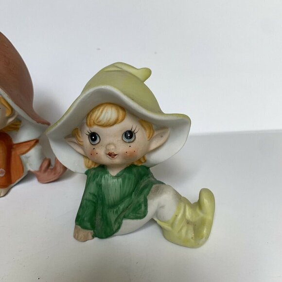 Vintage Homco Pixie Elves Figurine #5213 Set Of 3 Lot - Picture 5 of 6